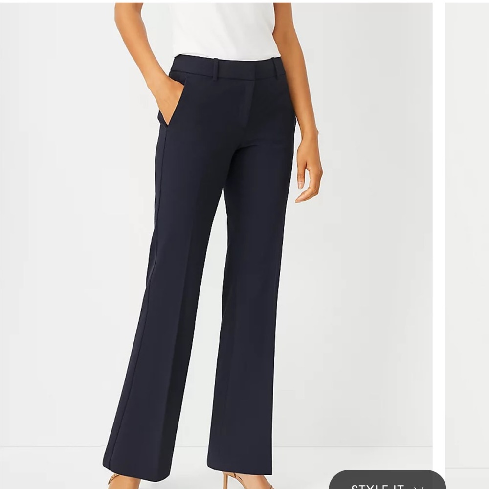 Ann Taylor The Trouser Pant in Navy Stripe
